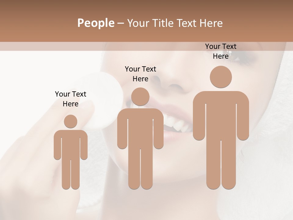 Smiling Pretty Young PowerPoint Template