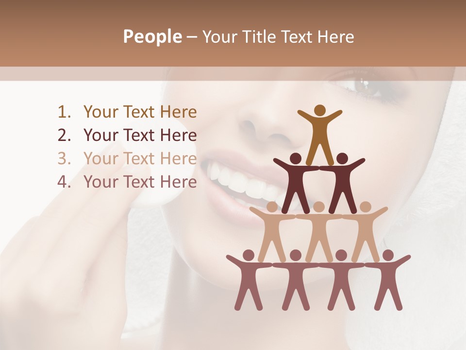 Smiling Pretty Young PowerPoint Template