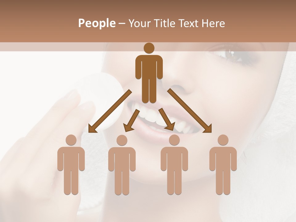 Smiling Pretty Young PowerPoint Template