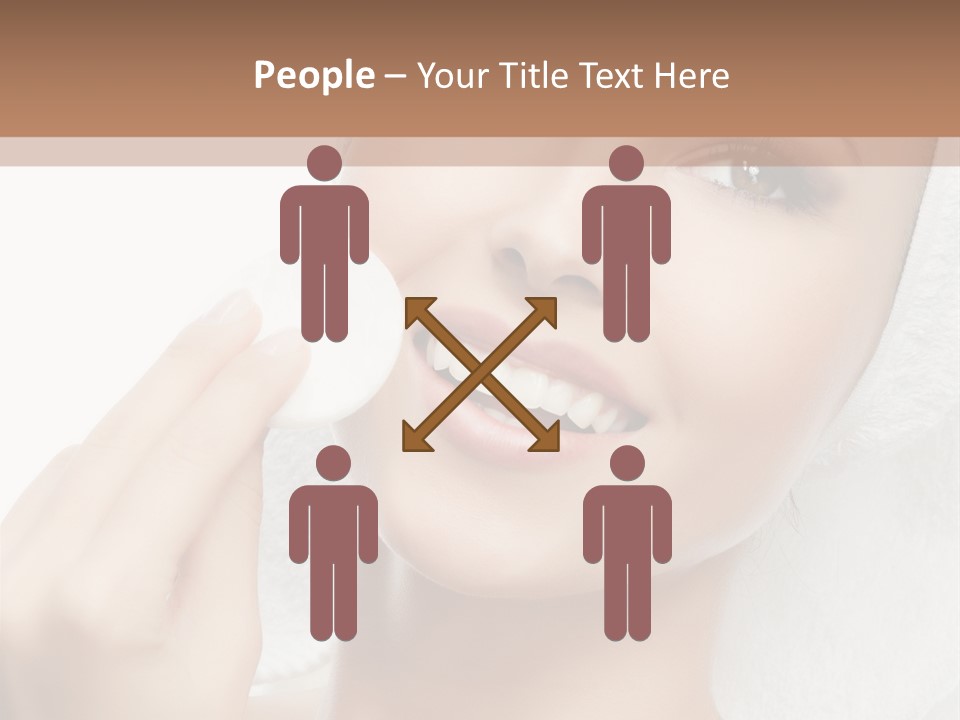 Smiling Pretty Young PowerPoint Template