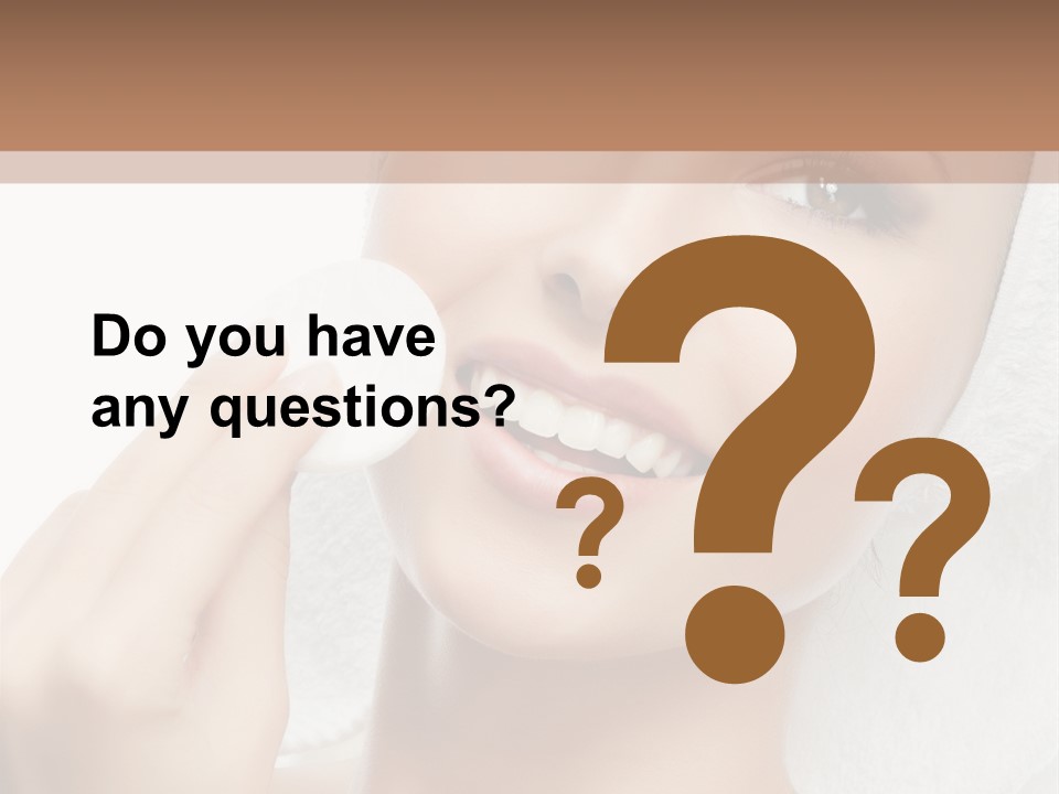 Smiling Pretty Young PowerPoint Template