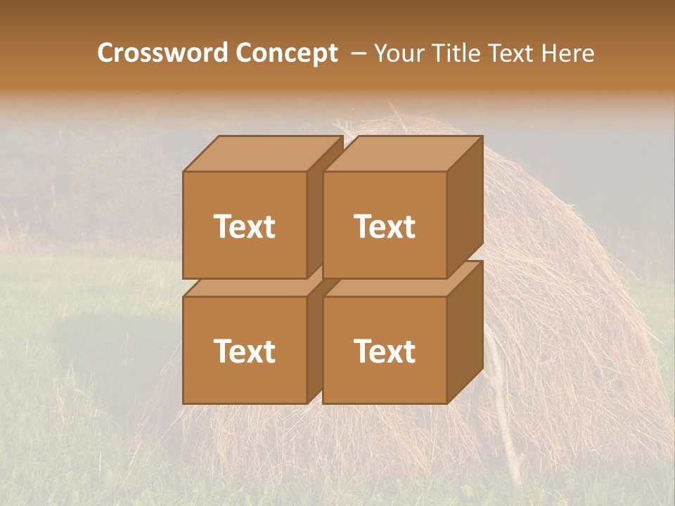 Haystack Farming Grass PowerPoint Template