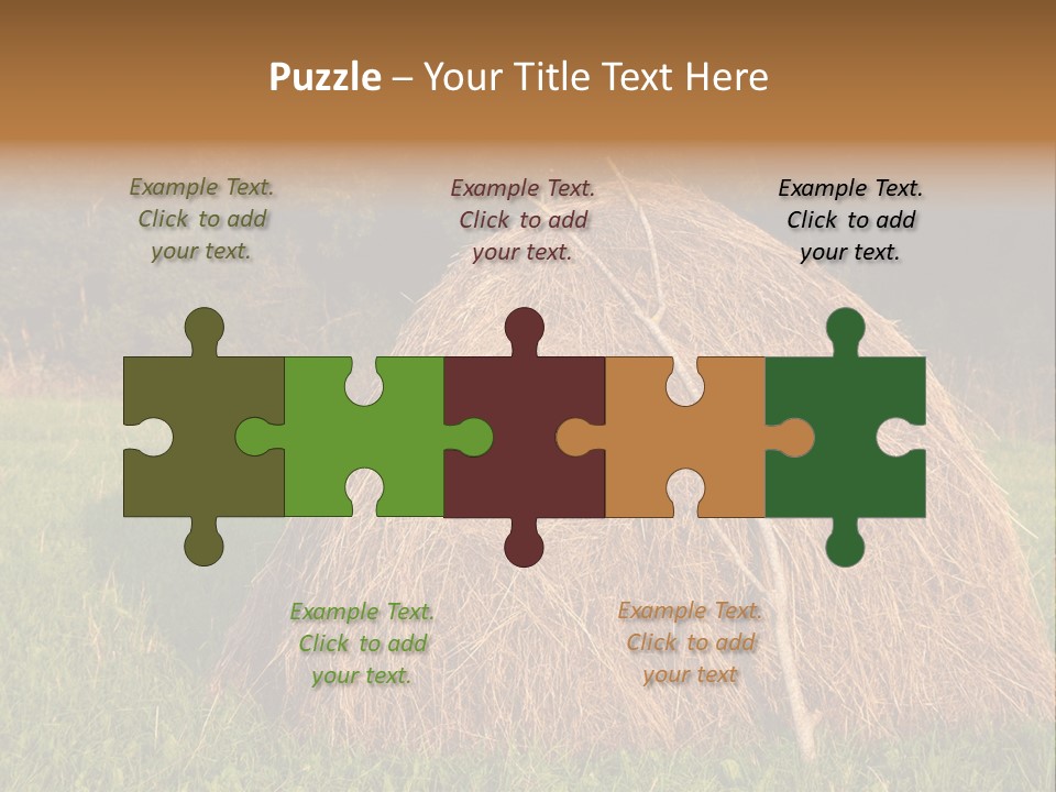 Haystack Farming Grass PowerPoint Template