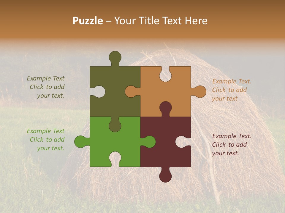 Haystack Farming Grass PowerPoint Template