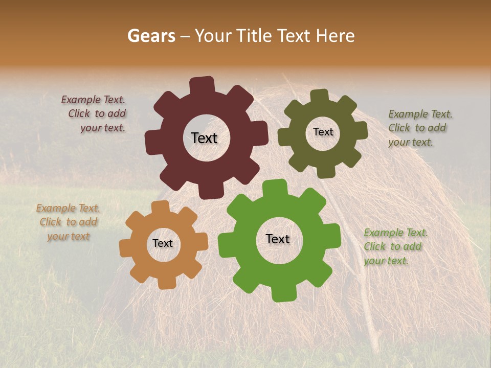 Haystack Farming Grass PowerPoint Template