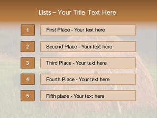 Haystack Farming Grass PowerPoint Template