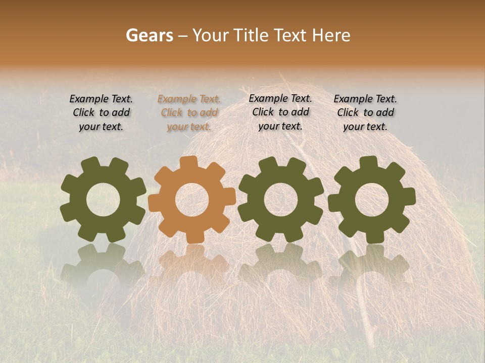 Haystack Farming Grass PowerPoint Template