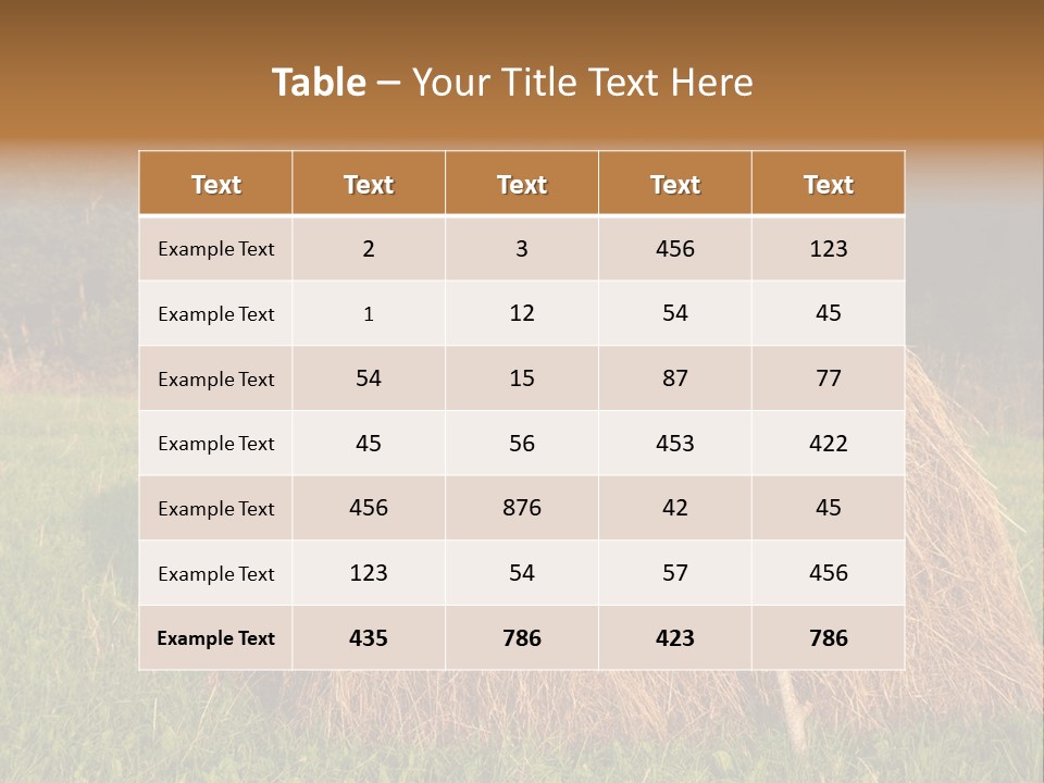 Haystack Farming Grass PowerPoint Template