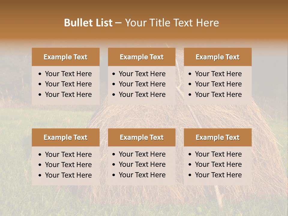 Haystack Farming Grass PowerPoint Template