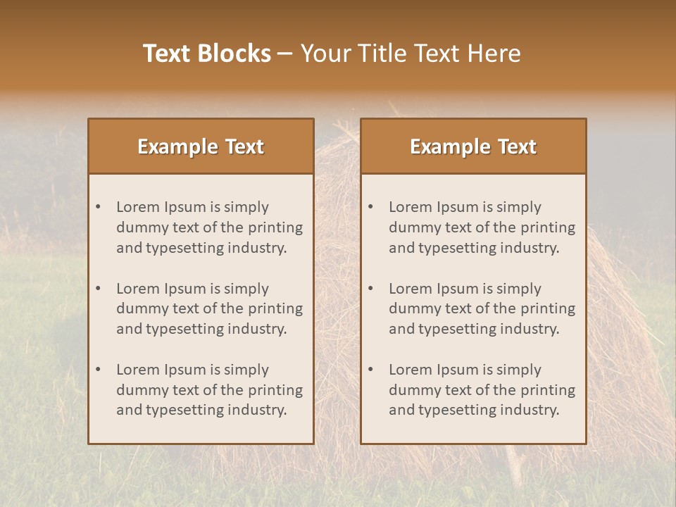 Haystack Farming Grass PowerPoint Template