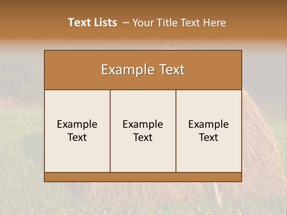 Haystack Farming Grass PowerPoint Template