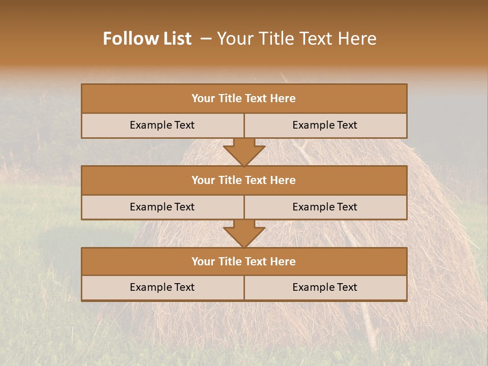Haystack Farming Grass PowerPoint Template