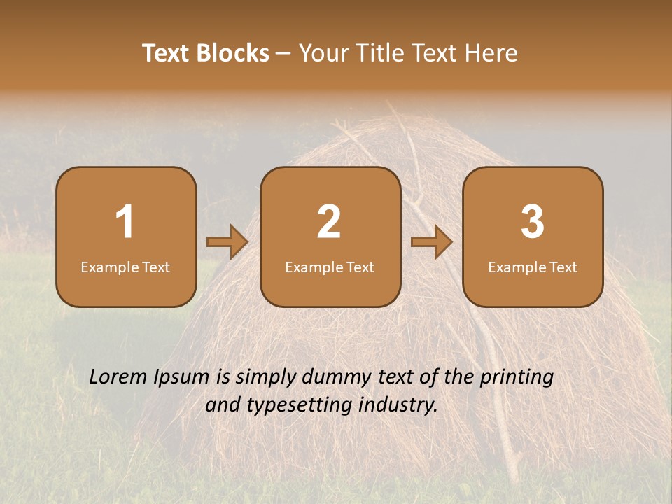 Haystack Farming Grass PowerPoint Template