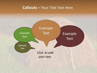Haystack Farming Grass PowerPoint Template