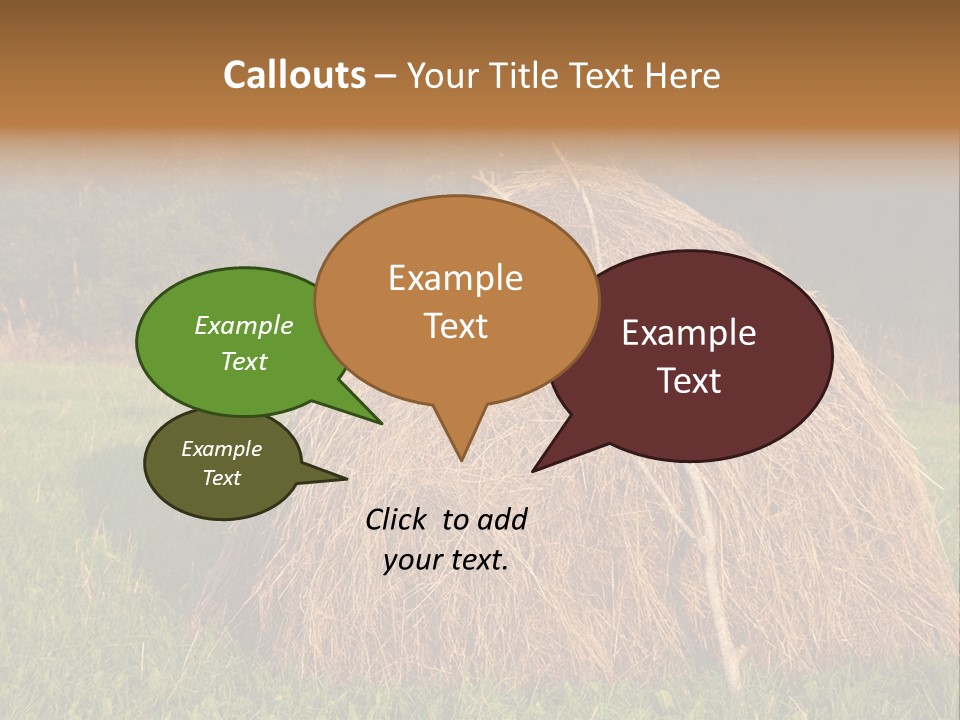 Haystack Farming Grass PowerPoint Template
