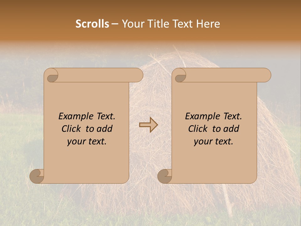 Haystack Farming Grass PowerPoint Template