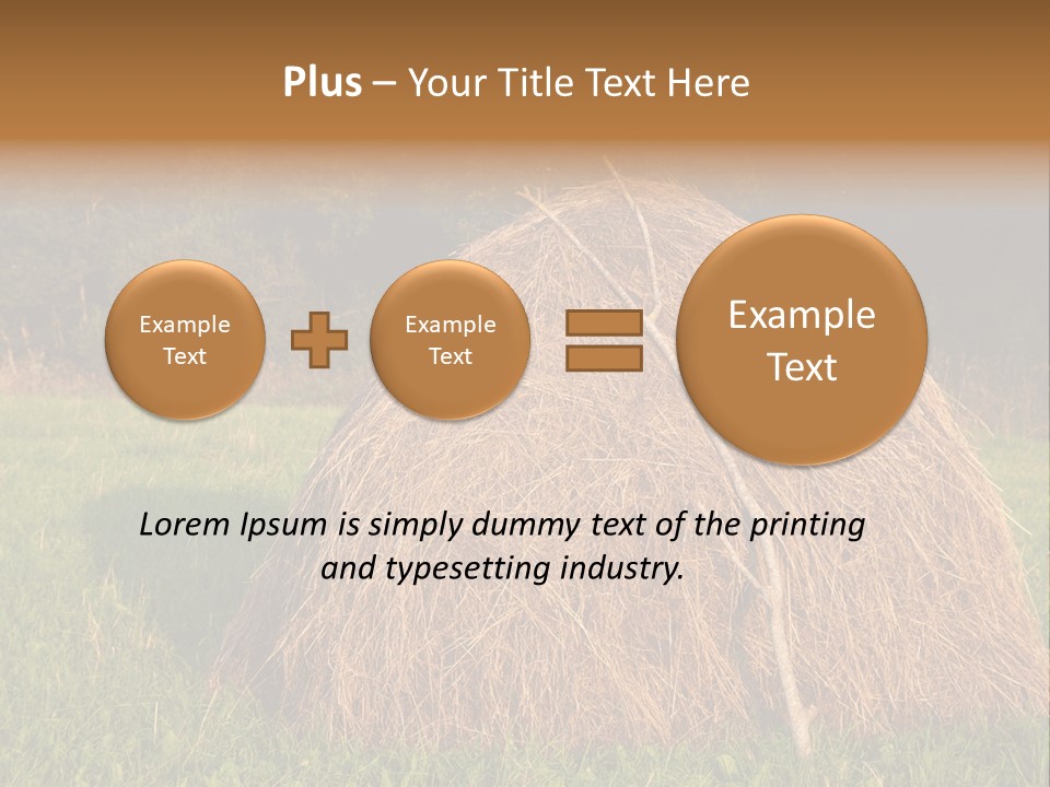 Haystack Farming Grass PowerPoint Template