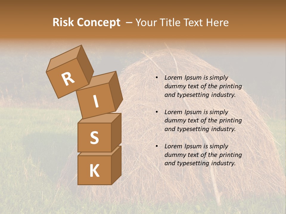 Haystack Farming Grass PowerPoint Template