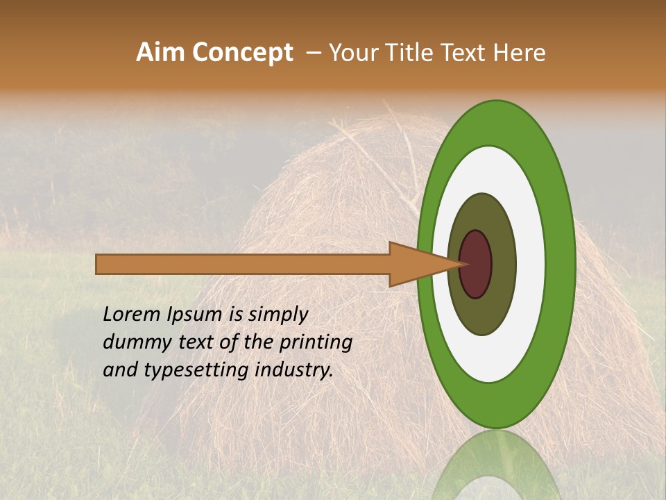Haystack Farming Grass PowerPoint Template