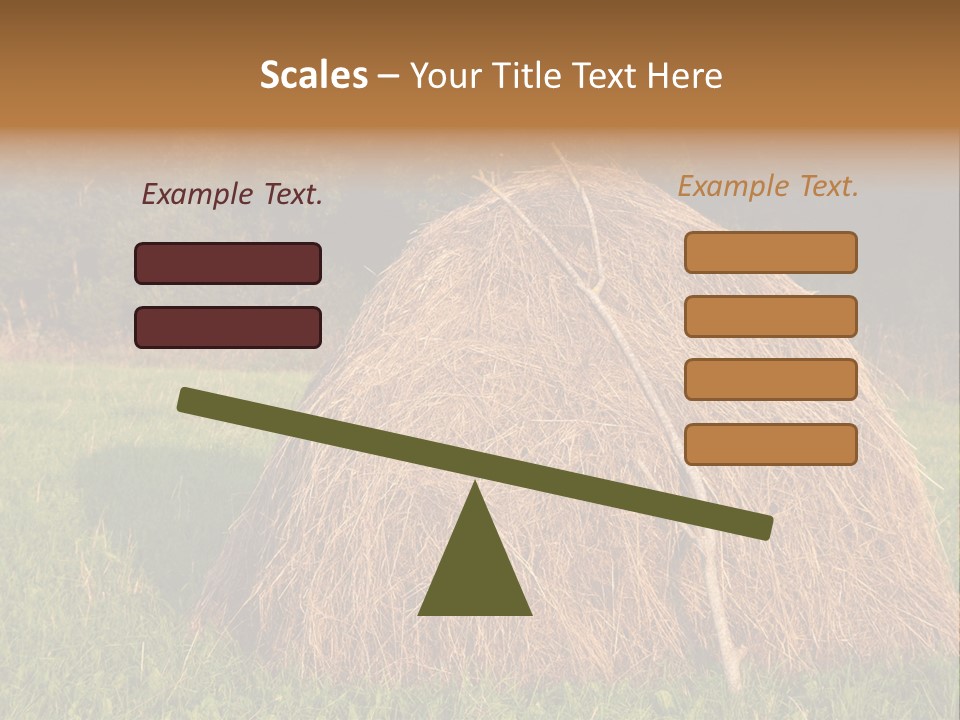 Haystack Farming Grass PowerPoint Template