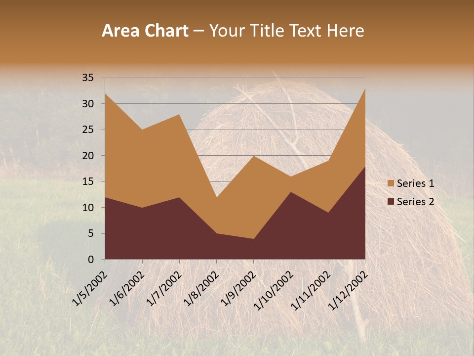 Haystack Farming Grass PowerPoint Template