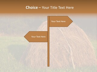 Haystack Farming Grass PowerPoint Template