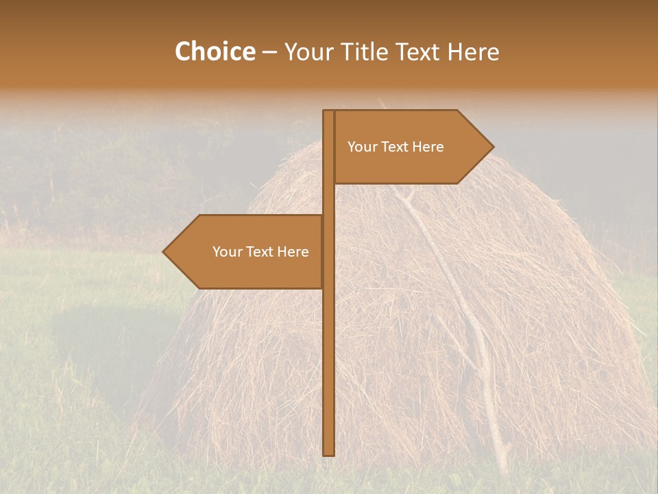 Haystack Farming Grass PowerPoint Template