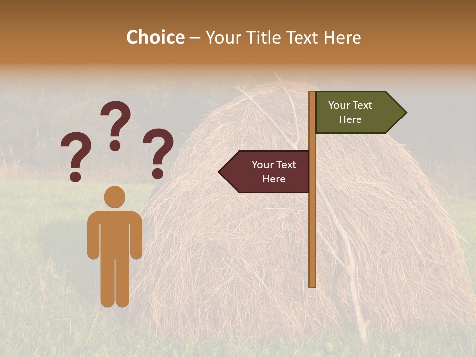 Haystack Farming Grass PowerPoint Template