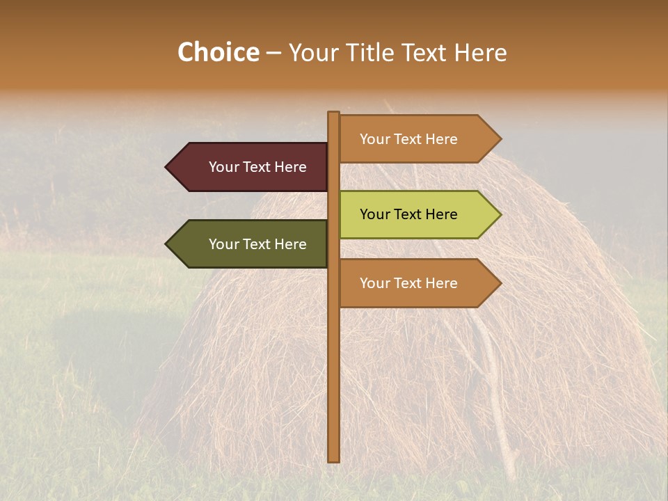 Haystack Farming Grass PowerPoint Template