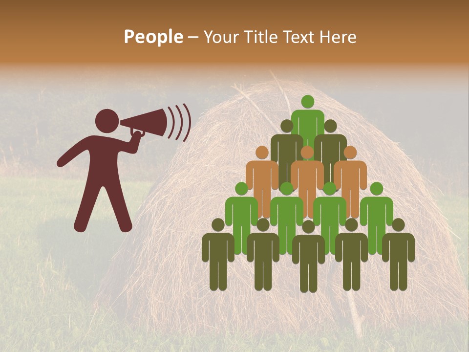 Haystack Farming Grass PowerPoint Template