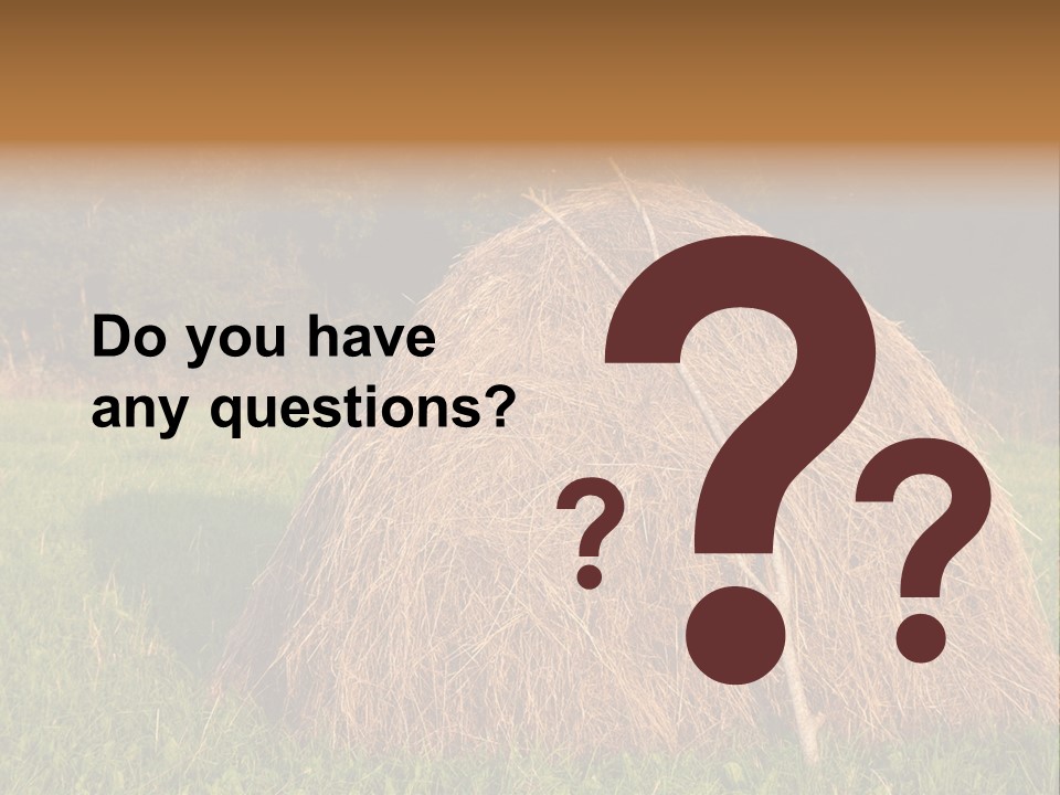Haystack Farming Grass PowerPoint Template