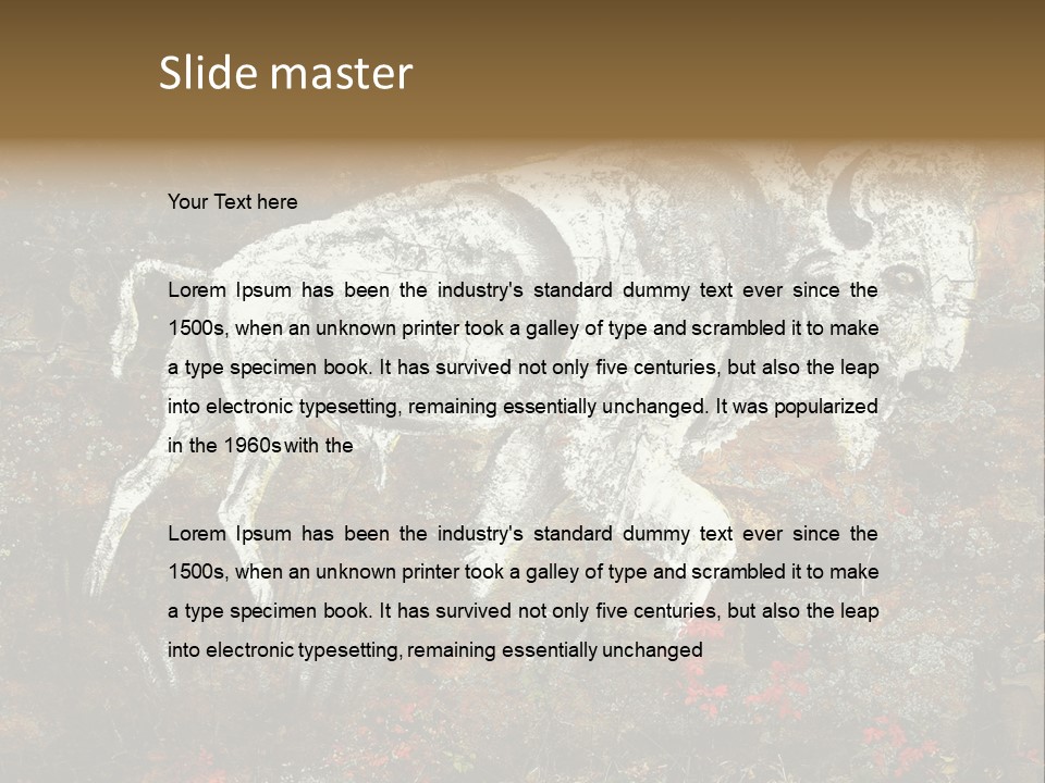 Artifact Rock Art Pictograph PowerPoint Template