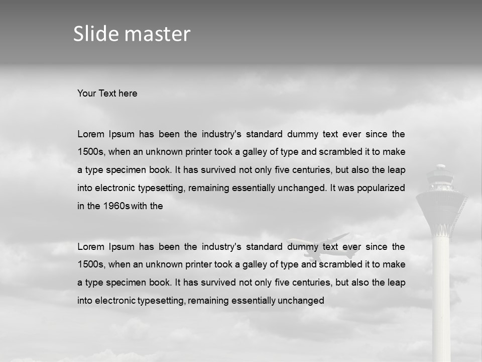 Gloomy Tower Transport PowerPoint Template