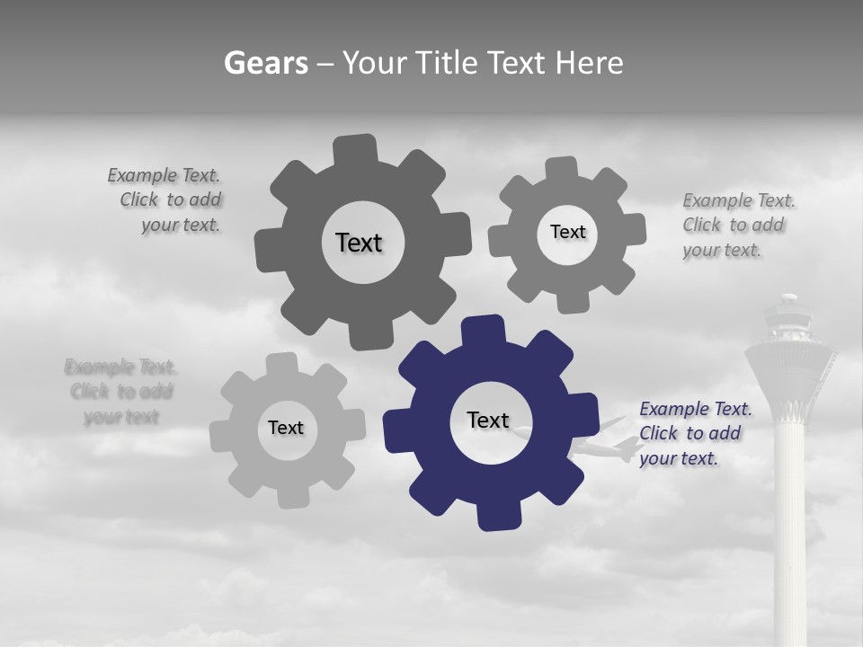Gloomy Tower Transport PowerPoint Template