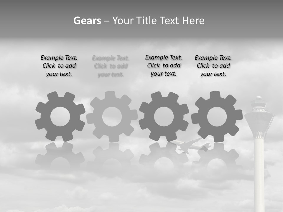 Gloomy Tower Transport PowerPoint Template