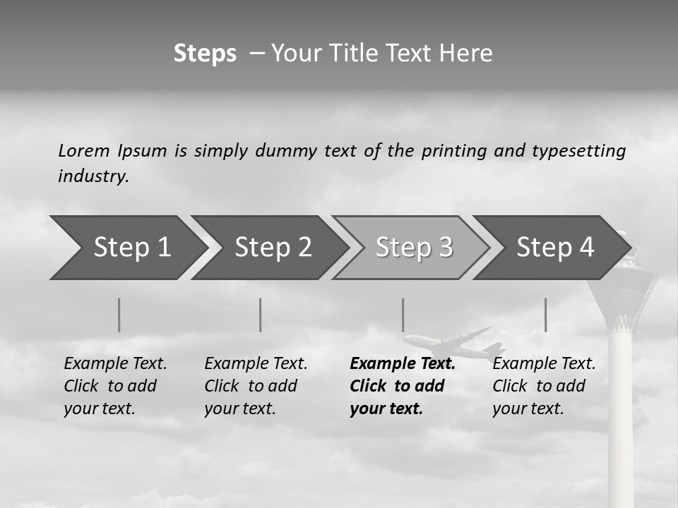 Gloomy Tower Transport PowerPoint Template