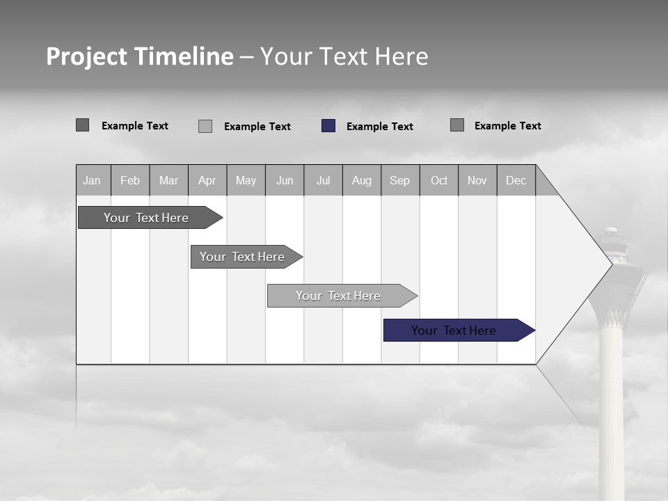 Gloomy Tower Transport PowerPoint Template