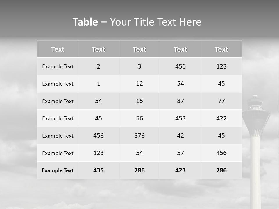 Gloomy Tower Transport PowerPoint Template