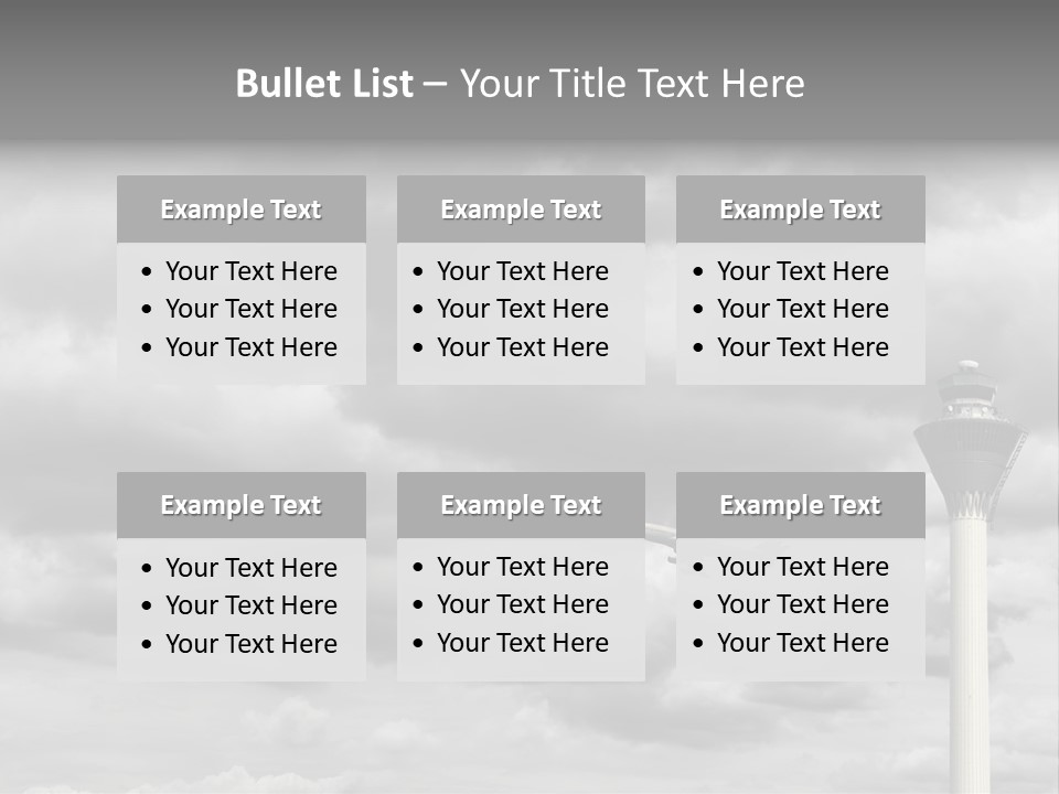 Gloomy Tower Transport PowerPoint Template