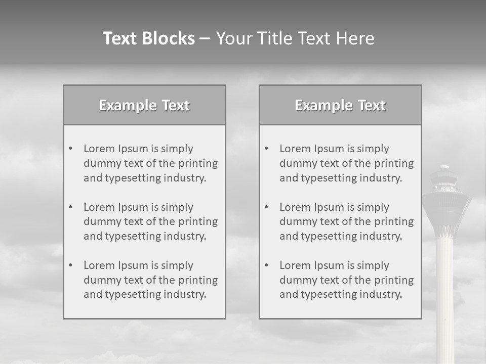 Gloomy Tower Transport PowerPoint Template