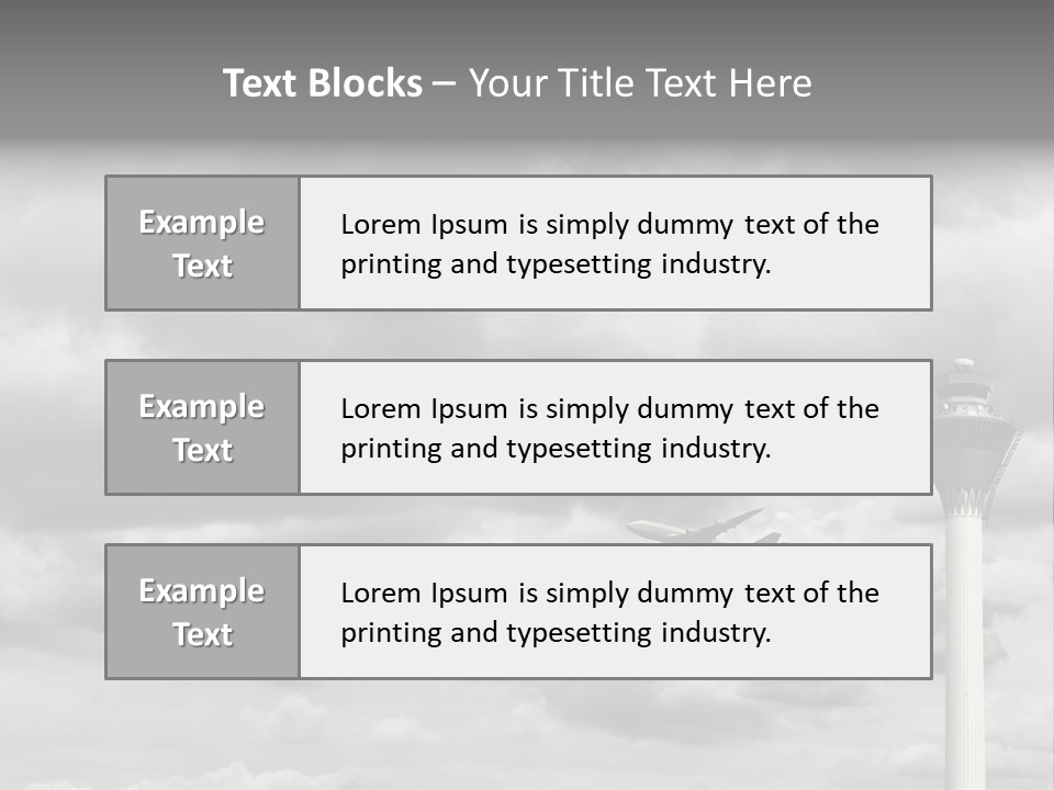 Gloomy Tower Transport PowerPoint Template