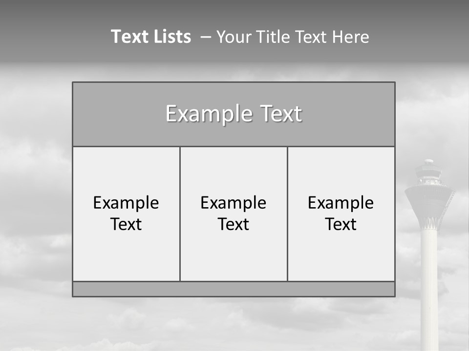 Gloomy Tower Transport PowerPoint Template