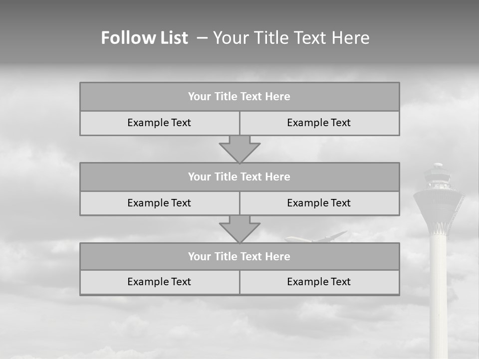 Gloomy Tower Transport PowerPoint Template
