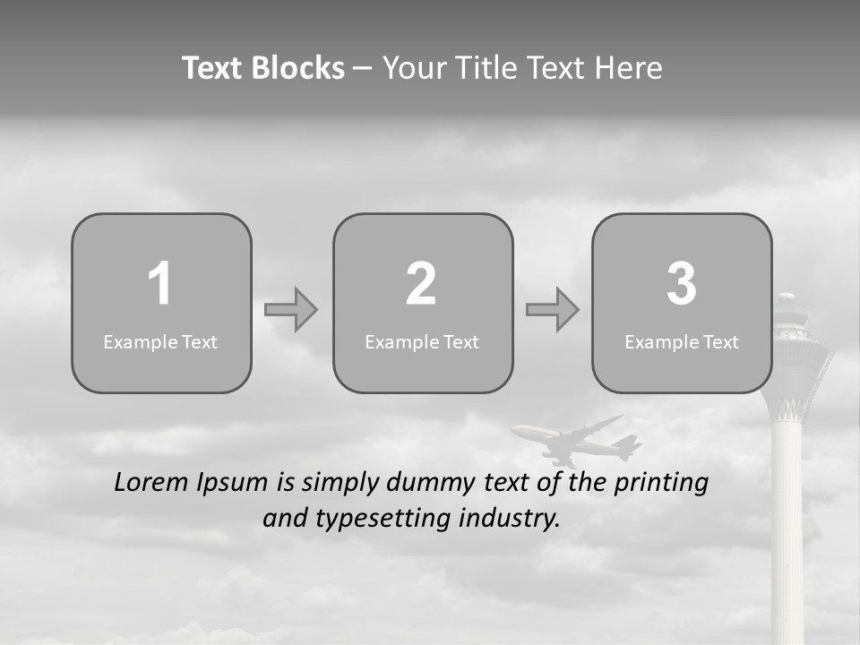 Gloomy Tower Transport PowerPoint Template