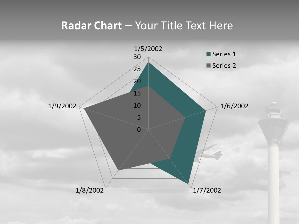 Gloomy Tower Transport PowerPoint Template