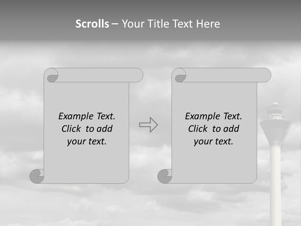Gloomy Tower Transport PowerPoint Template
