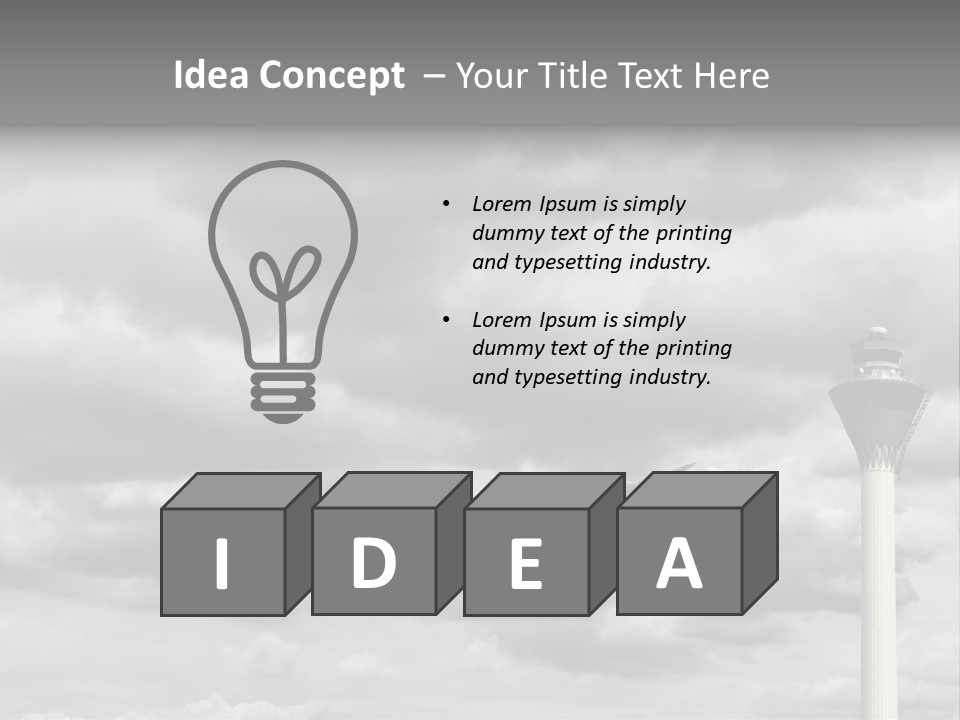 Gloomy Tower Transport PowerPoint Template