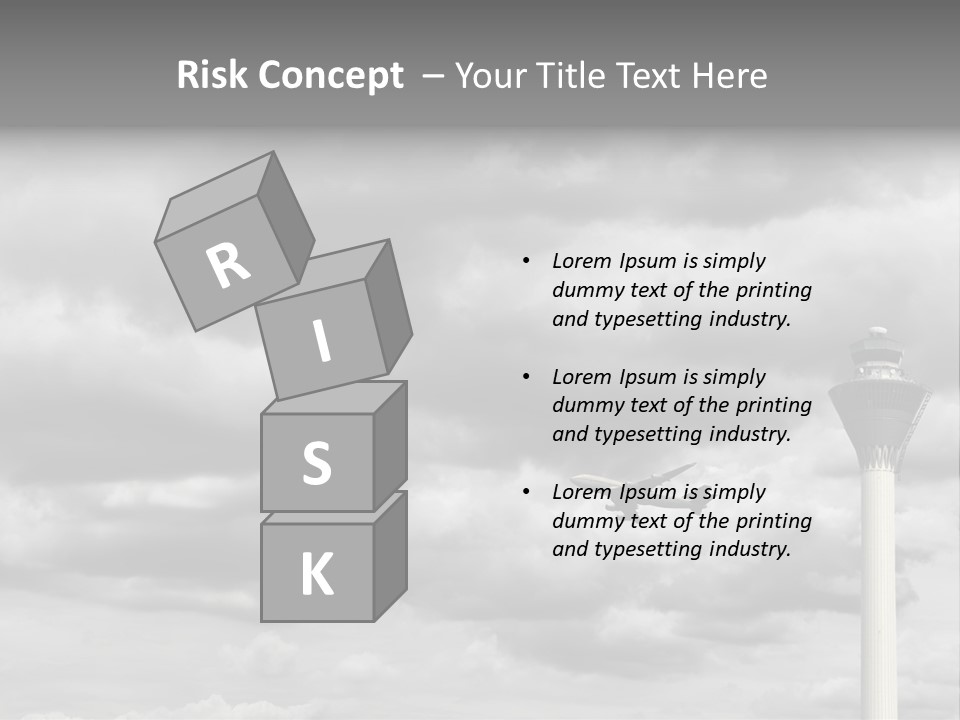 Gloomy Tower Transport PowerPoint Template