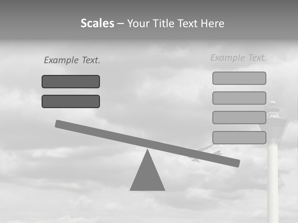 Gloomy Tower Transport PowerPoint Template