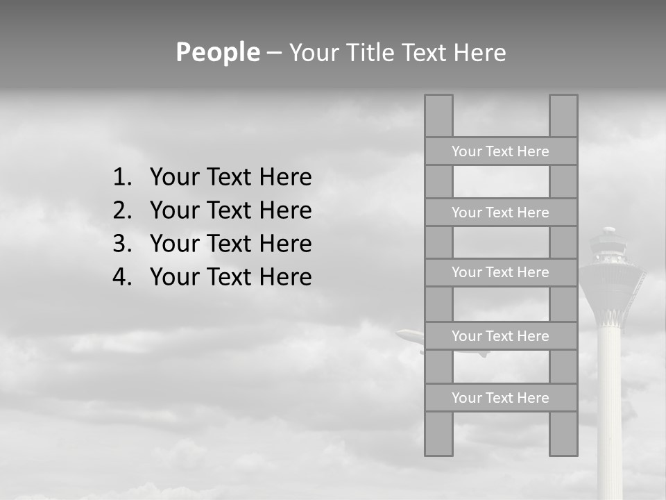Gloomy Tower Transport PowerPoint Template
